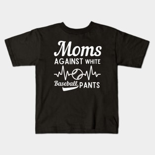 Moms Against White Baseball Pants Kids T-Shirt